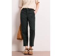 Chinohose STREET ONE, Damen, Gr. 36, Länge 28, pine grove grün, Stoff, 60% Lyocell, 37% Baumwolle, 3% Elasthan, unifarben, comfort fit knöchelfrei, Hosen Chinohose, Middle Waist (28292138-36) pine gro