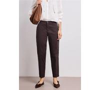 Chinohose STREET ONE, Damen, Gr. 44, Länge 28, deep earth, Web, 97% Baumwolle, 3% Elasthan, unifarben, comfort fit lang, Hosen Chinohose, Middle Waist (64741618-44) deep earth