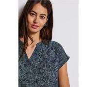 Street One Frauen Snake Print Blusenshirt in Blau, Gr: 38