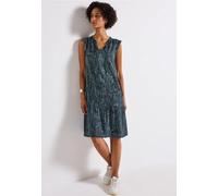 STREET ONE Damen 1408780 Gemustertes Tunika-Kleid, Deepwater Blue, 42