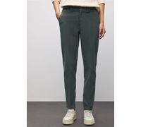 Chinohose STREET ONE, Damen, Gr. 42, Länge 30, balsam grün, Samt, 98% Baumwolle, 2% Elasthan, unifarben, comfort fit lang, Hosen Chinohose, mit Elastikbund (17348121-42) balsam grün