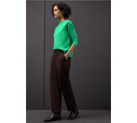 Strickpullover STREET ONE, Damen, Gr. 36, arcadia grün, Stoff, 30% Polyester, 29% Polyacryl, 21% Viskose, 20% Nylon, unifarben, comfort fit normal, U-Boot-Ausschnitt, Bündchen, Pullover Strickpullover