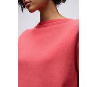 Strickpullover STREET ONE, Damen, Gr. 38, striking coral, Stoff, 30% Polyester, 29% Polyacryl, 21% Viskose, 20% Nylon, unifarben, comfort fit normal, U-Boot-Ausschnitt, Bündchen, Pullover Strickpullov