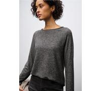 Street One Frauen Softes Melange Shirt in Grau, Gr: 34