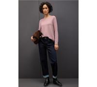Street One Frauen Softes Melange Shirt in Rosa, Gr: 46