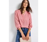 Street One Frauen Split Neck Melange Tunika in Rosa, Gr: 38