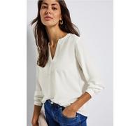 Street One Frauen Split Neck Tunika in Weiß, Gr: 36