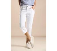 Street One Frauen Sportive 3/4 Cargohose in Weiß, Gr: 32