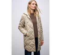 Street One Frauen Steppmantel mit Kapuze in Beige, Gr: 38