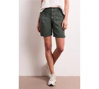 Street One Frauen Straight Leg Bermuda mit Turn-Up in Grün, Gr: 32