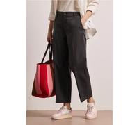Chinohose STREET ONE, Damen, Gr. 32, Länge 28, deep earth, Web, 97% Baumwolle, 3% Elasthan, unifarben, comfort fit knöchelfrei, Hosen Chinohose, Middle Waist (11670008-32) deep earth