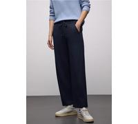 Stoffhose STREET ONE, Damen, Gr. 42, Länge 30, tiefblau, Stoff, 73% Viskose, 24% Nylon, 3% Elasthan, unifarben, comfort fit lang, Hosen Stoffhose (84969920-42) tiefblau