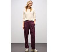 Street One Frauen Straight Leg Hose in Rot, Gr: 36