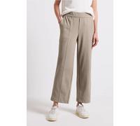 Street One Frauen Straight Leg Twill-Hose in Grau, Gr: 40