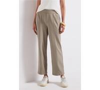 Street One Frauen Straight Leg Twill-Hose in Grau, Gr: 44