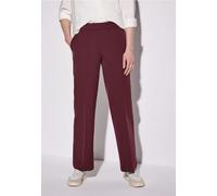 Stoffhose CECIL, Damen, Gr. 38, Länge 30, rot (schwarz cherry rot), Stoff, 88% Polyester, 12% Elasthan, unifarben, loose fit lang, Hosen Stoffhose, im Loose Fit (89339844-38) schwarz cherry rot