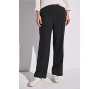Stoffhose CECIL, Damen, Gr. 46, Länge 30, schwarz, Stoff, 88% Polyester, 12% Elasthan, unifarben, loose fit lang, Hosen Stoffhose, im Loose Fit (20672019-46) schwarz