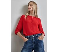 Street One Frauen Strukturbluse mit Stickerei in Rot, Gr: 40