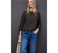 Street One Frauen Strukturmix Shirt in Braun, Gr: 46