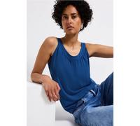 Street One Frauen Strukturmix-Top in Blau, Gr: 34