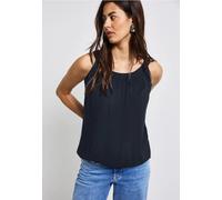 Street One Frauen Strukturmix-Top in Blau, Gr: 34