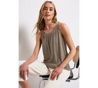 Street One Frauen Strukturmix-Top in Braun, Gr: 34