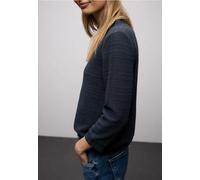 Street One Frauen Strukturshirt in Blau, Gr: 40
