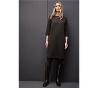 Street One Frauen Sweat-Kleid mit Schlitzen in Braun, Gr: 38