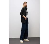 Street One - Sweatjacke mit Strickdetails schwarz - Gr. - 44