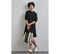 Street One Frauen Sweatkleid mit Volant in Schwarz, Gr: 38