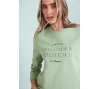 Street One Frauen Sweatshirt mit Artwork in Grün, Gr: 34