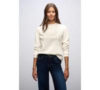 Street One Frauen Sweatshirt mit Print in Beige, Gr: 34