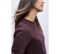 Street One Frauen Sweatshirt mit Rippdetail in Rot, Gr: 34