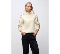 Street One Frauen Sweatshirt mit Stehkragen in Beige, Gr: 38