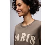 Street One Frauen Sweatshirt mit Wording in Braun, Gr: 34