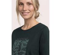 Damen T-Shirt mit Rundhals und Blätter-Artwork