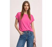 Street One Frauen T-Shirt mit Rundhals und Deko-Tape in Pink, Gr: 34