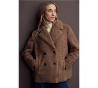 Street One Frauen Teddy Caban Jacke in Braun, Gr: 44