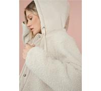 Street One Teddyjacke mit abnehmbarer Kapuze - Damen - Gr. 46 - beige