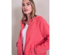 Street One Frauen Teddy-Jacke mit Kapuze in Pink, Gr: 44