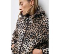 Street One Frauen Teddy-Jacke mit Leo-Muster in Beige, Gr: 42