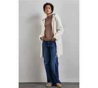 Street One Frauen Teddy Mantel mit Kapuze in Beige, Gr: 44