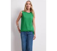 Shirttop STREET ONE, Damen, Gr. 38, ever grün, Stoff, 95% Viskose, 5% Elasthan, unifarben, normal normal, U-Boot-Ausschnitt, abgesteppt, Tops Shirttop, aus stretchigem Viskosematerial (54048760-38) ev