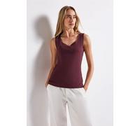 Street One Frauen Top mit Herzausschnitt in Rot, Gr: 36