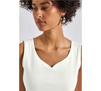 Street One Frauen Top mit Herzausschnitt in Weiß, Gr: 38