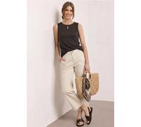 Street One Frauen Top mit Rundhals und Cut-Out-Detail in Braun, Gr: 42