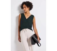 Street One Frauen Top mit Split Neck in Grün, Gr: 36