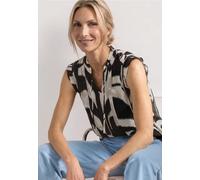 Street One Frauen Top mit Strukturmix und Crochet-Details in Braun, Gr: 40