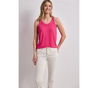 Trägertop STREET ONE, Damen, Gr. 34, magenta dream, Stoff, 95% Viskose, 5% Elasthan, unifarben, normal normal, V-Ausschnitt, abgesteppt, Tops Trägertop, Jersey (26059442-34) magenta dream