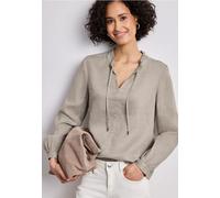 Street One Frauen Tunika aus Leinen mit Rüschen in Beige, Gr: 38